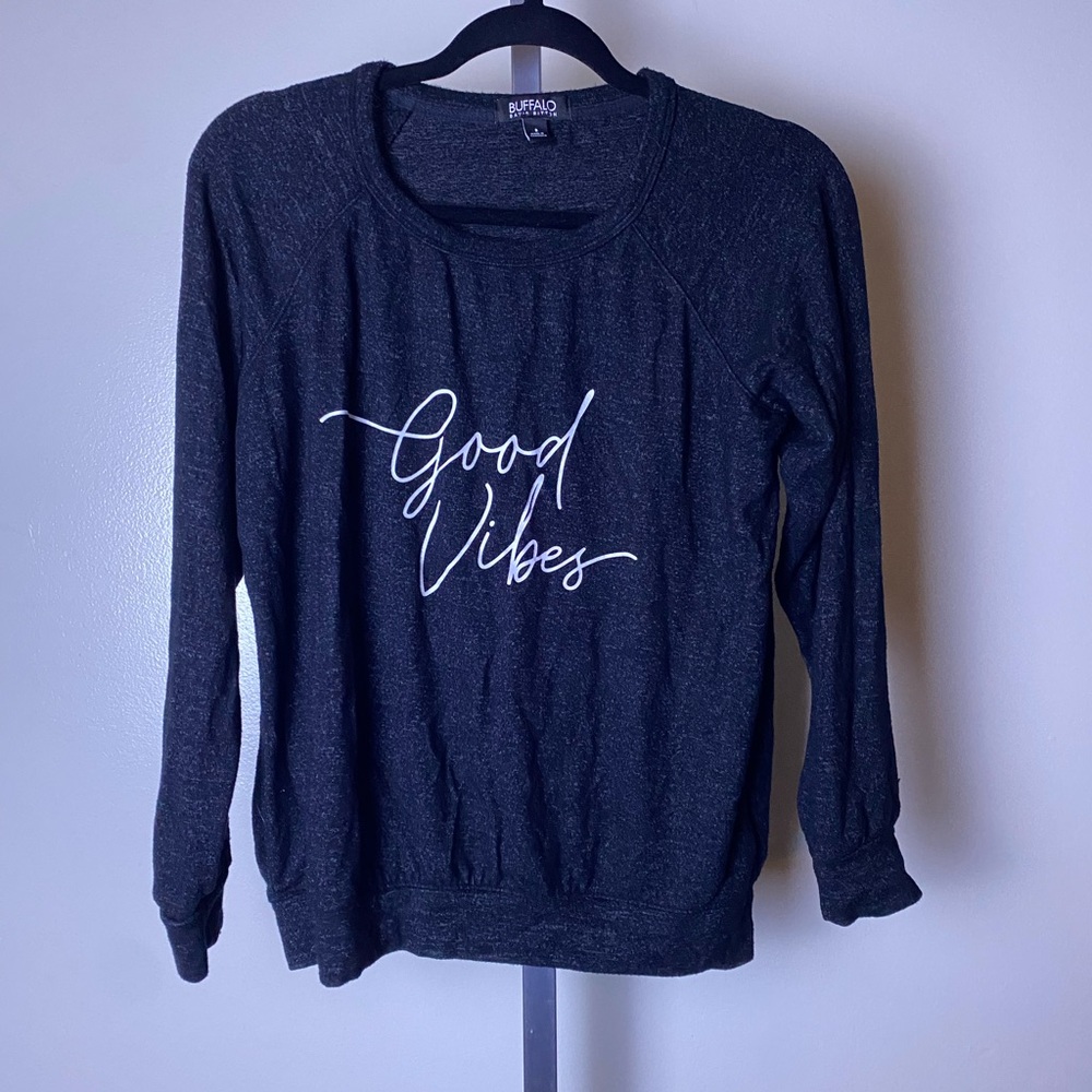 Buffalo David Bitton Good Vibes THIN LIGHTWEIGHT RAGLAN SLEEVE SWEATSHIRT Top